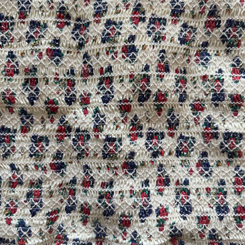 Tory Burch Cream and Orange Knit Fabric